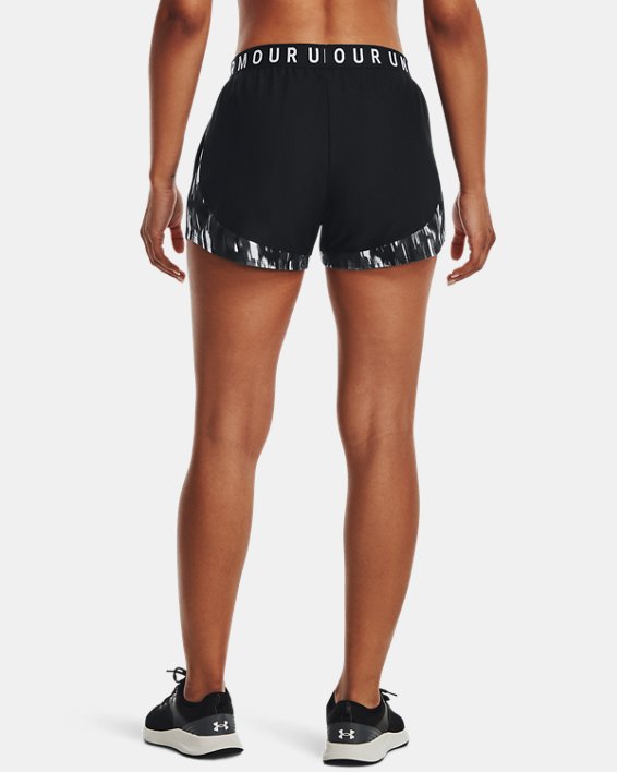 Women's UA Play Up 3.0 Printed Shorts in Black image number 1